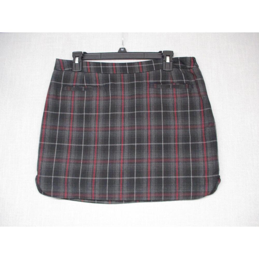 Gap Goth Grundge Grey\Red Plaid‎ Preppy Y2K Schoolgirl Mini Skirt Women Size 8